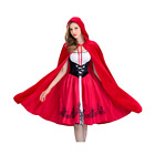 Women'S Gothic Red Riding Hood Costume Hooded Cloak Christmas Halloween8164