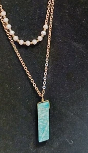 Collar chakra garganta piedras preciosas vintage - Imagen 1 de 3