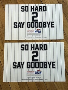 2 DEREK JETER 9/7/14 SEPTEMBER 7 2014 HARD 2 SAY GOODBYE 17x11 SIGNS NY YANKEES - Picture 1 of 2