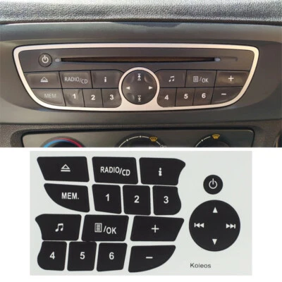 Car Radio CD Sticker Repair Worn Button Switch For Renault Megan Clio Megane - Image 1 of 4