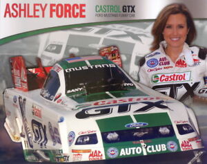 2008 Ashley Force Castrol GTX Ford Mustang Funny Car NHRA Hero Card
