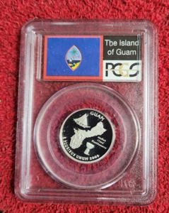 2009 s silver Guam territorial quarter PCGS PR 69 DCAM flag label - Picture 1 of 2