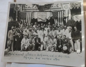 1932 Original 9 1/2 x 7 1/2 photo at Paramount Studio "Olympic and Movie stars" - Picture 1 of 5