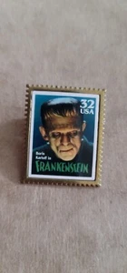 Prendedor de estampilla de 32 centavos monstruo clásico de USPS Frankenstein Boris Karloff (JP146 - Imagen 1 de 2