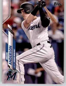 2020 Topps Series 1 Brian Anderson Base Card MLB PWE Set Break Marlins #41 - Picture 1 of 2