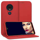 Funda libro para Motorola Moto G7/G7 Plus Case Flip Magnética Cubierta rojo