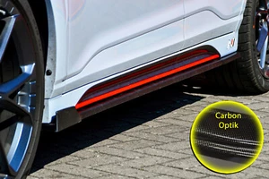 Battitacco laterale con ala anteriore in ABS per Hyundai Kona N+N-Line effetto carbonio - Foto 1 di 3