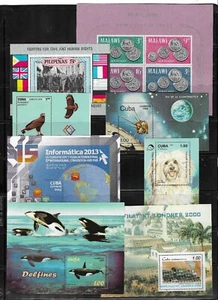 Lot of Philately Sheet. Mint. Worldwide. Dolphins, dogs, birds. - Picture 1 of 2