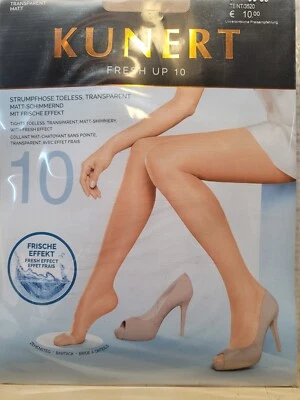 Kunert FRESH UP10  Strumpfhose Toeless(offene Zehen) Transparent Matt schimmernd - Bild 1 von 2