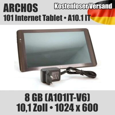 Archos 101 Internet Tablet 8 GB, Android A10.1 IT, schwarz - Bild 1 von 4
