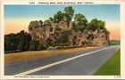 Pinnacle Rock Near Bluefield West Virginia Va Linen Vintage Unposted Postcard