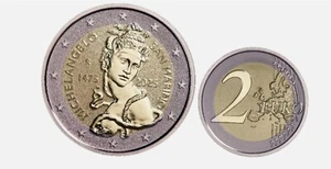 2 Euros GDM San Marino 2025 550 Aniversario de Miguel Ángel REVERSE PROOF - Imagen 1 de 1