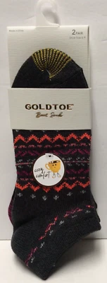 GOLDTOE 舒适舒适靴袜女式鞋 6-9 码全新 — 第 1/2 张图片