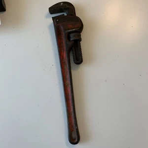 VINTAGE RIGID PIPE WRENCH HEAVY DUTY 18" OHIO USA - USED  - Picture 1 of 6