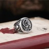 Bague Cy Trendy pour homme, tête de mort et faucheuse - Bague gothique motard en acier inoxydable, tailles 7 à 15