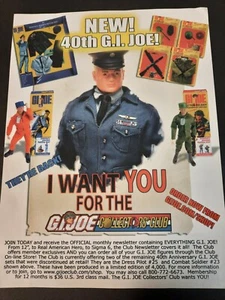 GI JOE Collectors' Club 40th Anniversary GI JOE ~ Vintage Magazine PRINT AD - Picture 1 of 1