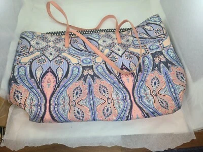 Bolso de mano/tote floral Talbot's púrpura, rosa, gran patrón Foto 1 de 4