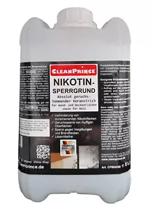 Fondo de bloqueo de nicotina 5 litros | pintura delantera ignífuga imprimación pared madera - Imagen 1 de 3
