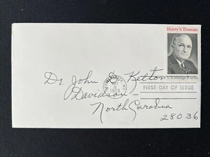 1499 Harry S Truman FDC Hand-Addressed May 8 1973 Independence MO - Picture 1 of 2