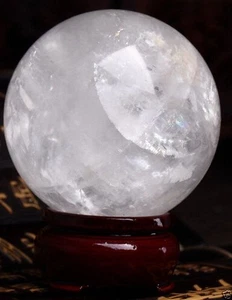 NATURAL RAINBOW QUARTZ CRYSTAL SPHERE BALL HEALING GEMSTONE 70mm - Picture 1 of 2