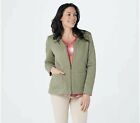 Women’s LOGO by Lori Goldstein Quilted Zip Front Jacket Size XL