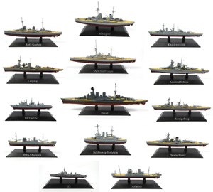 Set of 14 Warships 1:1250 Deagostini Military Boat Cruiser Battleship WSL9