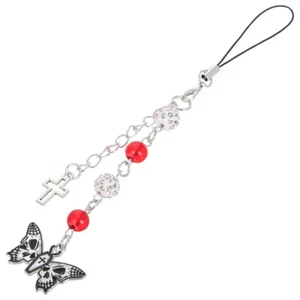 Dark Phone Chain Butterfly Charm Cellphone Strap for Halloween - Afbeelding 1 van 12