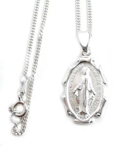 Anhänger Hl. Maria wundertätige Madonna Immaculata Milagrosa + Kette 925er BM-2 - Bild 1 von 7