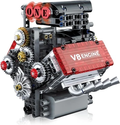 V8 Engine Model Kit That Runs, Build Your Own STEM Mini Engine Kit with Motor an - Image 1 of 4