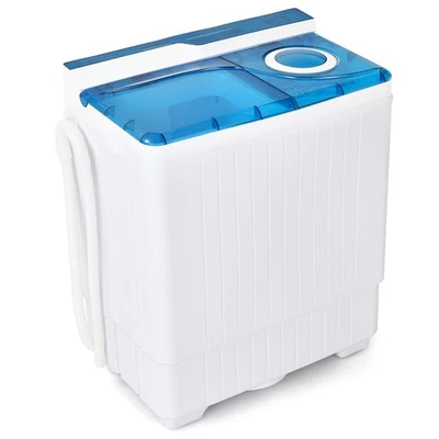Lavadora semiautomática portátil 26 lb doble bañera lavadora azul Foto 1 de 4
