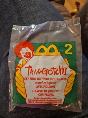 Bandai 1997 McDonalds Happy Meal Tamagotchi # 2 Key Ring Toy w/Toy Figurine - Image 1 of 2