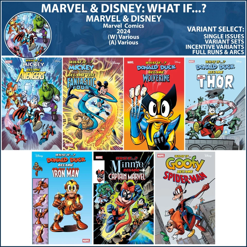 Marvel & Disney: What If...?(2024) #1 Thor Avengers Fantastic Four Marvel Comics