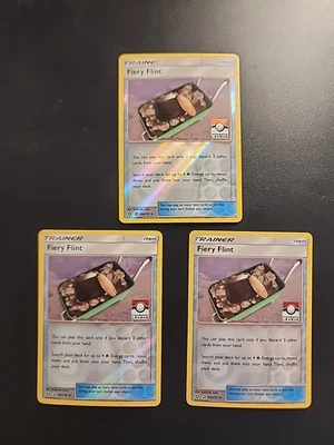3x Fiery Flint - 60a/70 (Pokemon League) Reverse Holo - League & Champions - Image 1 of 4