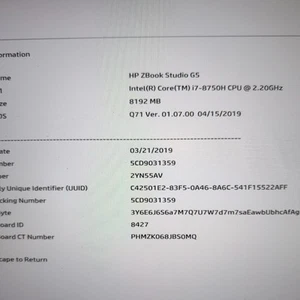 HP Zbook Studio G5 Workstation 15.6" i7 8850H - Bild 1 von 10