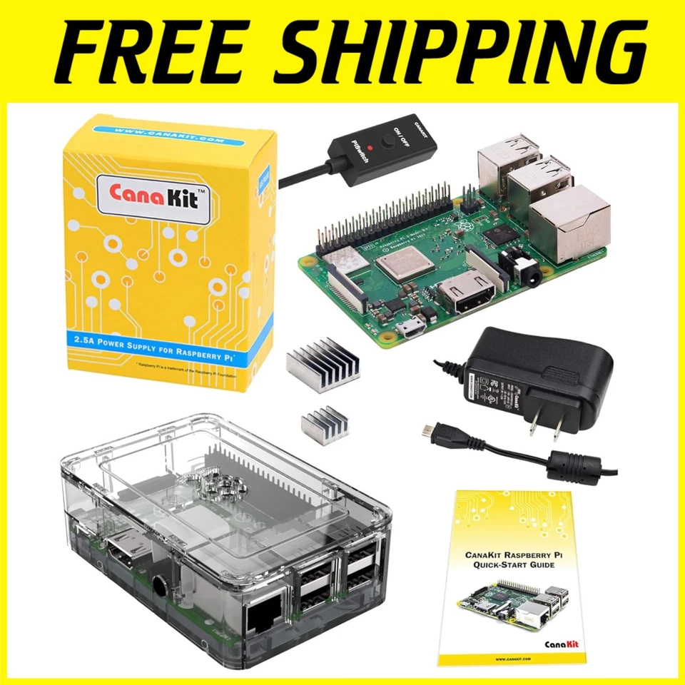 Raspberry Pi 3 Model B+ Starter Kit Clear Case - Image 1 of 4