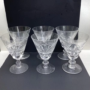 Set Of 6 Waterford Mourne Cut Crystal Water Goblets Vintage - O - Picture 1 of 8