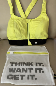 SheFit Ultimate Sports Bra 3LUXE 3XL with Laundry Bag Neon Yellow  Black  110002
