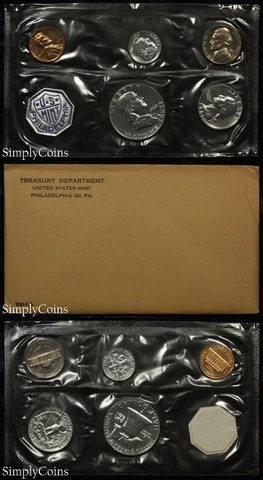 1961 Proof Set Original Envelope COA US Silver Coin Lot Mint MQ Cover