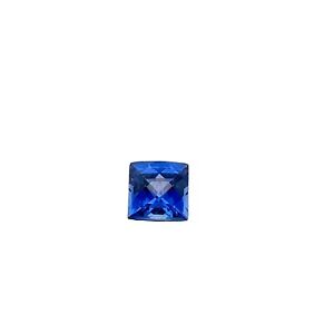 2.82ct Loose Faceted Princess Cut Lab Created Blue Sapphire Gemstone 7 x 7mm
