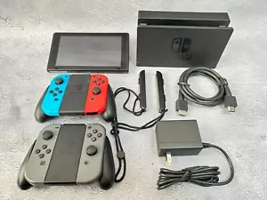 Nintendo Switch Console /Choice of Joy-con Color Dock+HDMI+Charger+Grip+Strap - Picture 1 of 14