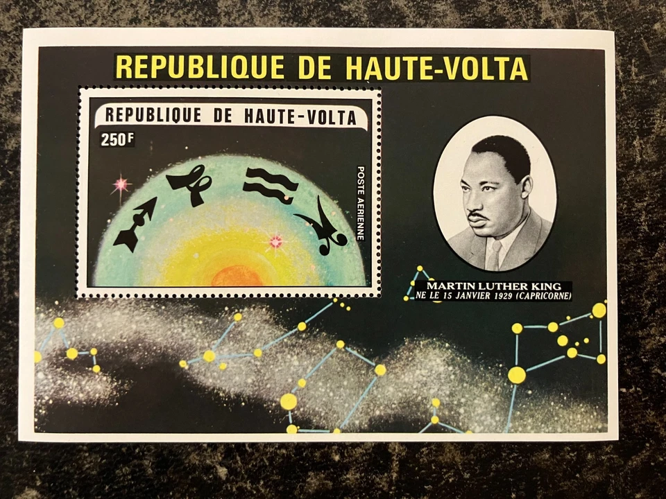 Upper Volta 1973 - Zodiac Signs, Capricorn, Martin Luther King S/S MNH - Image 1 of 1