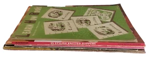Lot 9 Teaching Crochet Knitting Stitch Needlework VTG Paperback & Leaflets READ - Picture 1 of 12
