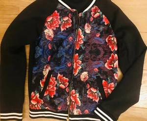 BNWOT Damned Delus , Floral Zip front, long sleeve summer bomber jacket size 8 - Picture 1 of 5