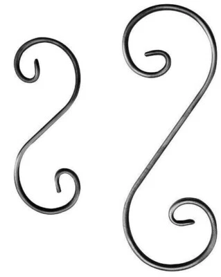 STAHLCO S Boccelli per recinzione in ferro battuto per recinzione ringhiera 12x6 mm H:210 - 280 mm