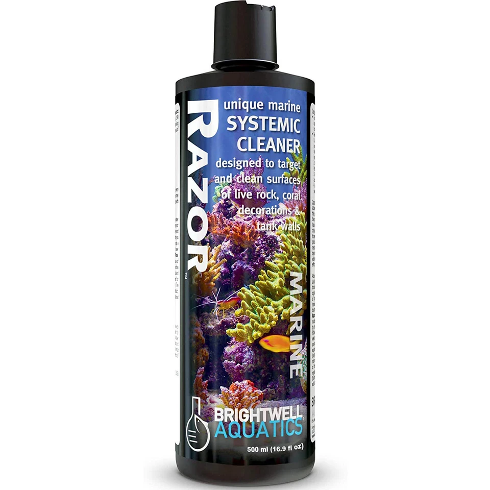 Limpiador sistémico único para acuario de arrecife Brightwell Aquatics Razor Marine 500 ml Foto 1 de 1