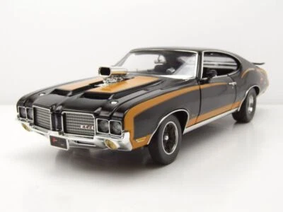 Oldsmobile 442 HURST Drag Outlaws 1972 Nero Oro Modellino 1:18 Acme - Immagine 1 di 4