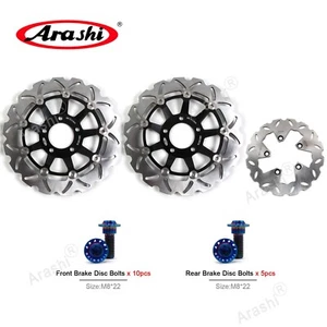 Rotor de disco de freno delantero trasero y tornillos para Suzuki GSF Bandit 600 2000-2004 - Imagen 1 de 15