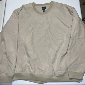 DOCKERS Golf Pullover jacket windbreaker Mens Size Medium Lined Tan Brown - Picture 1 of 4