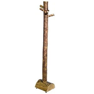Rustic Coat Rack Log Floor Standing Hall Tree Amish Made Lodge Western - Picture 1 of 5