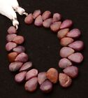 Natural Gem Ruby 10x8 to 13x10 mm Size Rough Unpolished Pear Beads 7.5" Strand